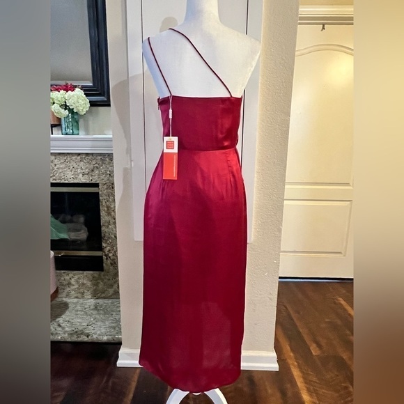 Ritu Kumar Label Wine One-Shoulder Dress - Picture 5 of 13